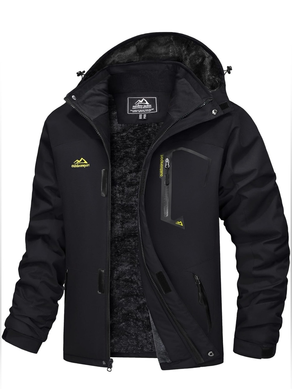 MAGCOMSEN Men's Winter Coats Water Resistant Ski Snow Jacket Warm Fleece